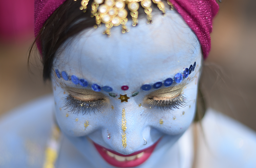 Integrante do bloco Pena de Pavão de Krishna, Belo Horizonte (MG)