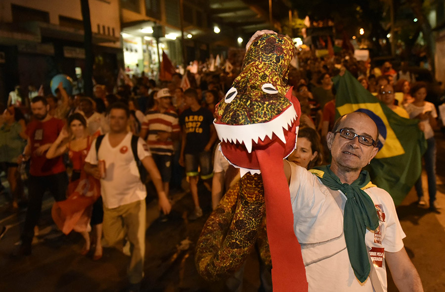 Protesto em favor da democracia, Belo Horizonte (MG)