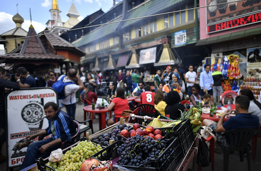 Mercado Izmailovo, em Moscou - Rússia