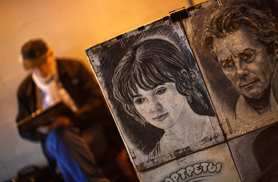 Artista de rua, em Moscou - Rússia