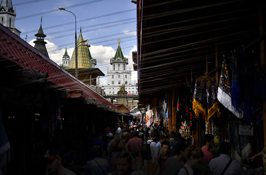 Mercado Izmailovo, em Moscou - Rússia